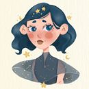 DTIYS - Menina Estrela . % Isaura da Silva tarafından hazırlanan Çizim, Sanatsal Çizim, Dijital Çizim, Tasarım, Ve Karakter Tasarımı projesi - 10.27.2020
