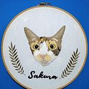 Mi gatita Sakura. Un proyecto de Bordado de adrianeforo - 08.01.2021