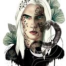 Retrato a acuarela y retoques digitales. Portrait Drawing, Traditional illustration, Botanical Illustration, Digital Illustration, and Watercolor Painting project by Paola Lucía Ferreira Gallego - 10.29.2020