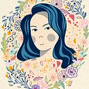 Mi Proyecto del curso: Retrato ilustrado con elementos botánicos. Un proyecto de Ilustración tradicional e Ilustración botánica de Cristina Gorski - 31.10.2020