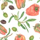 Watercolor Veggies. Een project van Aquarelschilderen van Helena Slobodeniuk - 31.10.2020