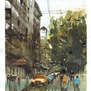 Mein Kursprojekt: Stadtlandschaften in Aquarell. Un progetto di Animazione 2D di Richard Gustav - 01.11.2020