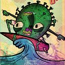 La segunda ola (The second wave). Ilustração digital projeto de Antonio Clemente - 02.11.2020