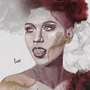 Retrato ilustrado (curso Elena Garnu). Ilustração digital projeto de Erwin Marambio Ruz - 04.08.2020