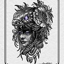 Snake girl Ein Projekt aus dem Bereich Digitale Zeichnung, Design, Tattoodesign, Traditionelle Illustration und Digitale Illustration von leonmatut - 06.11.2020