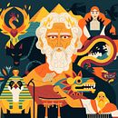 Mythopedia.com. Un proyecto de Ilustración digital, Ilustración tradicional e Ilustración vectorial de Owen Davey - 11.03.2020