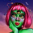 My project in Digital Fantasy Portraits with Photoshop course . Ilustrație digitală de Yasmin Gonçalves - 11.06.2020