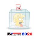 Elecciones USA 2020. Ilustração digital, e Publicidade projeto de pandorco - 11.11.2020