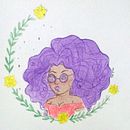 Meu projeto do curso: Retrato ilustrado com elementos botânicos. Portrait Drawing, Traditional illustration, and Botanical Illustration project by Juliane Albuquerque - 11.12.2020