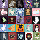 Monster Kitties. Traditional illustration, and Digital Illustration project by Cynthia Cuevas - 10.01.2020