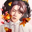 El rayo de luz de Gwangju. Portrait Drawing, Botanical Illustration, and Watercolor Painting project by Scarleth Gómez Oviedo - 11.13.2020