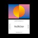 Business cards for Art Director & Set Designer Gina Mills Tossas. Art Direction, Graphic Design, and Traditional illustration project by Linus Lohoff - 11.10.2018