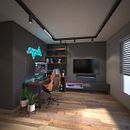 Man Cave - Interior Design. Un proyecto de 3D y Diseño de interiores de Luis Montenegro - 14.11.2020