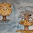 Tree hanging on to the last of its leaves. Un proyecto de Pintura a la acuarela de Skye Loyd - 17.11.2020
