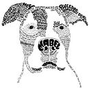 Mabel Typortrait (my bulldog Mabel with the lyrics of The Beatles Hey Bulldog). Digital Illustration & Ink Illustration project by Christina Rutheiser - 11.19.2020