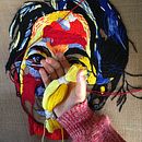 Textile artwork of Aung San Suu Kyi portrait. Un progetto di Fiber Art di Thiri Winn Maung - 24.11.2020
