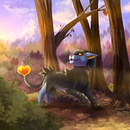 Paseo otoñal . Ilustrație tradițională de pokyblue - 10.30.2020