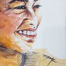My project in Artistic Portrait with Watercolors course: MY WIFE'S PORTRAIT. Un proyecto de Pintura a la acuarela de Diego Del Giudice - 28.11.2020