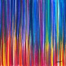 Rainbow stripes. Een project van Schilderij van regrossignol - 28.12.2018