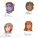 Personagens de RPG para amigos. Drawing, Artistic Drawing, and Watercolor Painting project by Isabella Vitoria Ramalho - 11.30.2020