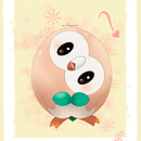 Cute Rowlet Ein Projekt aus dem Bereich Traditionelle Illustration von Atiinera - 30.11.2020
