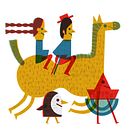 Google Doodle, día Nacional de Chile 2017. Un proyecto de Ilustración editorial e Ilustración tradicional de Paloma Valdivia - 30.11.2020