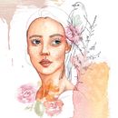 Meu projeto do curso: Retrato ilustrado em aquarela. Ilustração tradicional, e Pintura em aquarela projeto de Rayany Aguiar - 01.12.2020