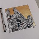 Millennium Falcon. Un proyecto de Ilustración tradicional de Agustín Servín - 08.06.2020