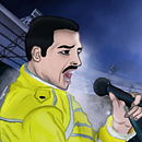 Freddie Mercury. Wembley 86. Animation, Sketching, Digital Drawing, Architectural Illustration, and Digital Illustration project by Fernando Cruz - 02.28.2021