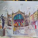 Mi Proyecto del curso: Urban Sketching: expresa tu mundo con una nueva perspectiva. Un progetto di Street Art di thaiscambronero - 03.12.2020