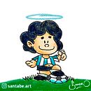 MARADONA - Quinostyle . Un progetto di Disegno digitale, Character design e Illustrazione tradizionale di Sandro Tamayo Benavides - 04.12.2020