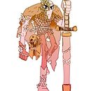 CURSED KNIGHT. Projekt z dziedziny  R, sunek, Trad, c i jna ilustracja użytkownika Xelu Astroguaje - 05.10.2019