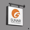 SUNAIR Coffee & Brunch . Un proyecto de Br, ing e Identidad, Diseño, Diseño de logotipos y Diseño gráfico de Alejandro González - 11.12.2020