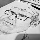 Louis Theroux Portrait. Portrait Drawing, Digital Illustration, and Watercolor Painting project by Amy Pearson - 08.06.2020