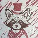 Grabado mapachil . Ilustrație tradițională de Sara Planella i Jou - 12.15.2020