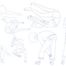 Exercício de gestual em estilo cartunizado. Un progetto di Disegno anatomico e Illustrazione digitale di cecilia - 16.12.2020