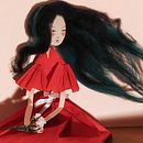 Girl with wind in her hair. Artesanato, Pintura, e Papercraft projeto de Olesya Plusheroid - 26.03.2020