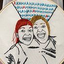 One Head for Screaming, One for Laughing. Embroider project by Amber Cook - 12.16.2020
