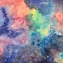 Técnicas modernas de acuarela: Un encuentro de las Tres Marias y Estrella del Norte. Un proyecto de Pintura a la acuarela de Дарья Захарова - 18.12.2020