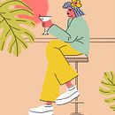 Relaxing. Ilustração digital projeto de Olivia García Hardy - 21.09.2020
