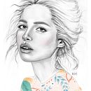 Mi Proyecto del curso: Retrato con lápiz, técnicas de color y Photoshop . % Karen Ospina Vega tarafından hazırlanan Yaratıcılık projesi - 12.22.2020