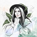 My project in Illustrated Portraits with Procreate course Ein Projekt aus dem Bereich Digitale Illustration, Botanische Illustration, Illustration mit Tinte und Naturalistische Illustration von Lilia Samplina - 24.12.2020