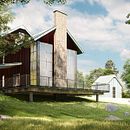 3D Render - House Forest. Un projet de 3D, Architecture, Architecture numérique, Correction des couleurs, Conception 3D, Photographie d'architecture, Modélisation 3D, Pa, sagisme, Postproduction photographique, Retouche photographique , et ArchVIZ de Luis Aguilar - 24.12.2020