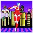 Mujer huye de las luces cegadoras de la ciudad. Un proyecto de Ilustración digital e Ilustración vectorial de Gerardo Sánchez Ibarra - 26.12.2020