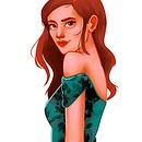 My project in Female Character Portraits in Procreate course. Un proyecto de Ilustración digital de Maria Jullia - 29.12.2020