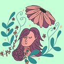 My project in Illustrated portraits with botanical elements course . % Barbi Baráth tarafından hazırlanan Botanik İllüstras, Ve on projesi - 12.31.2020