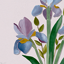 Flor de Íris- Meu projeto do curso: Ilustração botânica com aquarela. Projekt z dziedziny R, sunek botaniczn i Malowanie akwarelą użytkownika lauragiovana - 05.01.2021