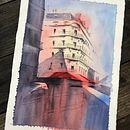 Mi Proyecto del curso: Dibujo arquitectónico con acuarela y tinta. Un proyecto de Ilustración arquitectónica y Pintura a la acuarela de lucreciaxb - 05.01.2021