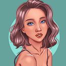 My project in Female Character Portraits in Procreate course. Een project van  van Chawanrat Piamjitchol - 07.01.2021