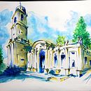 Mi Proyecto del curso: Dibujo arquitectónico con acuarela y tinta . Artă stradală de Juan Carlos Rodriguez - 01.09.2021